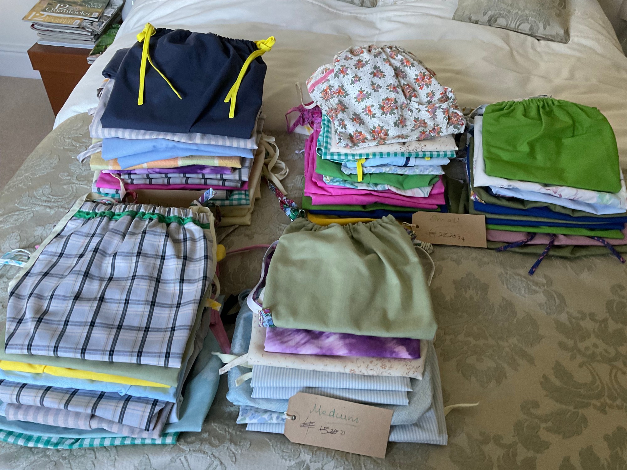 Photo of dresses ready for distribution by the charity