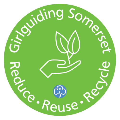 Girlguiding Somerset reduce, reuse, recycle logo