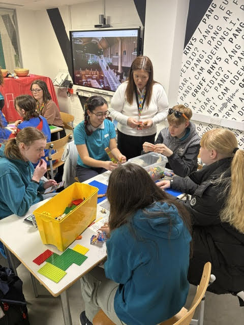 Rangers take part in lego-building activity in their Cityscape Adventure